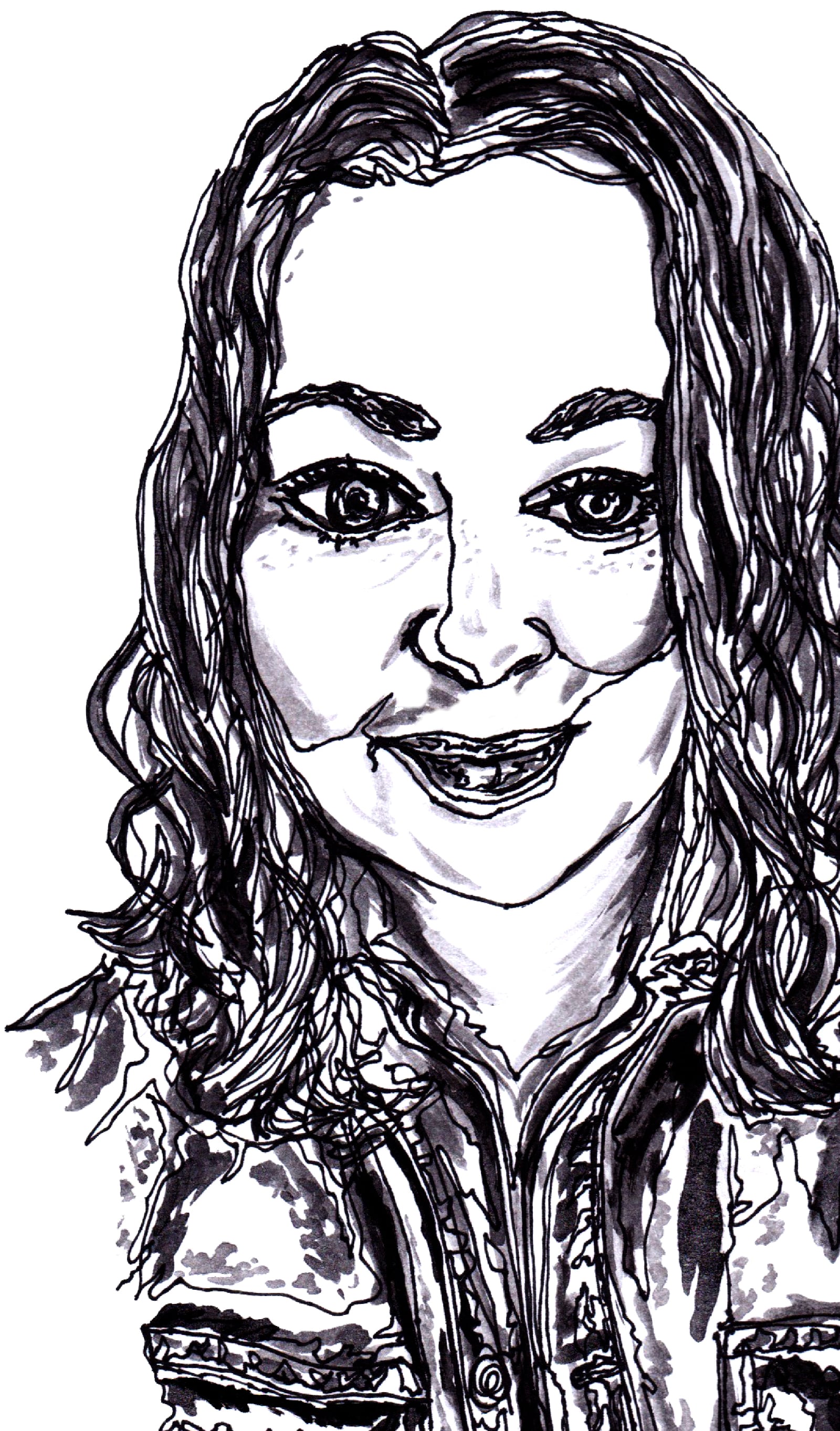 A sketch portrait of Rebekah